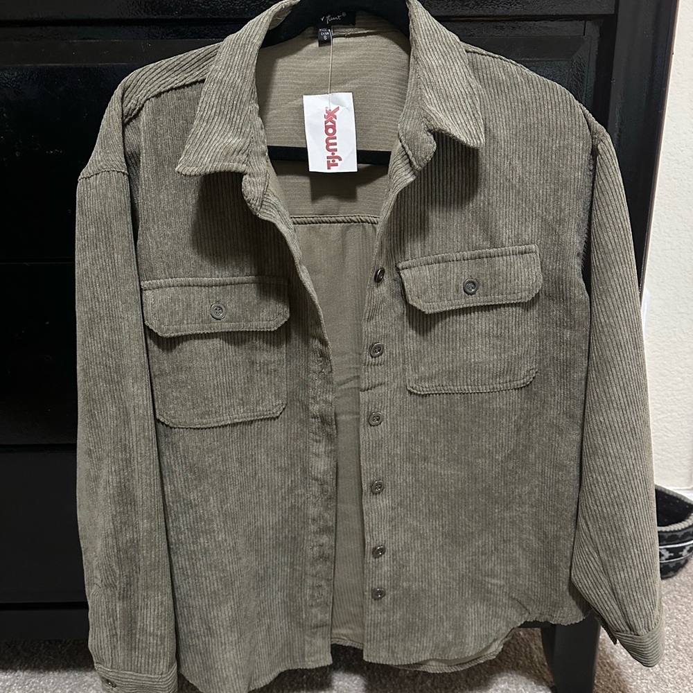 Women’s Olive Corduroy Shaket/Jacket